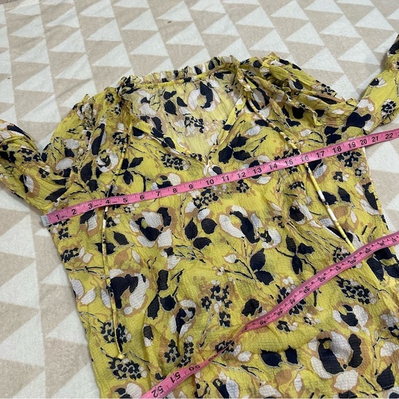 TANYA TAYLOR Aubrielle Floral Silk Blend Top - Picture 5 of 5